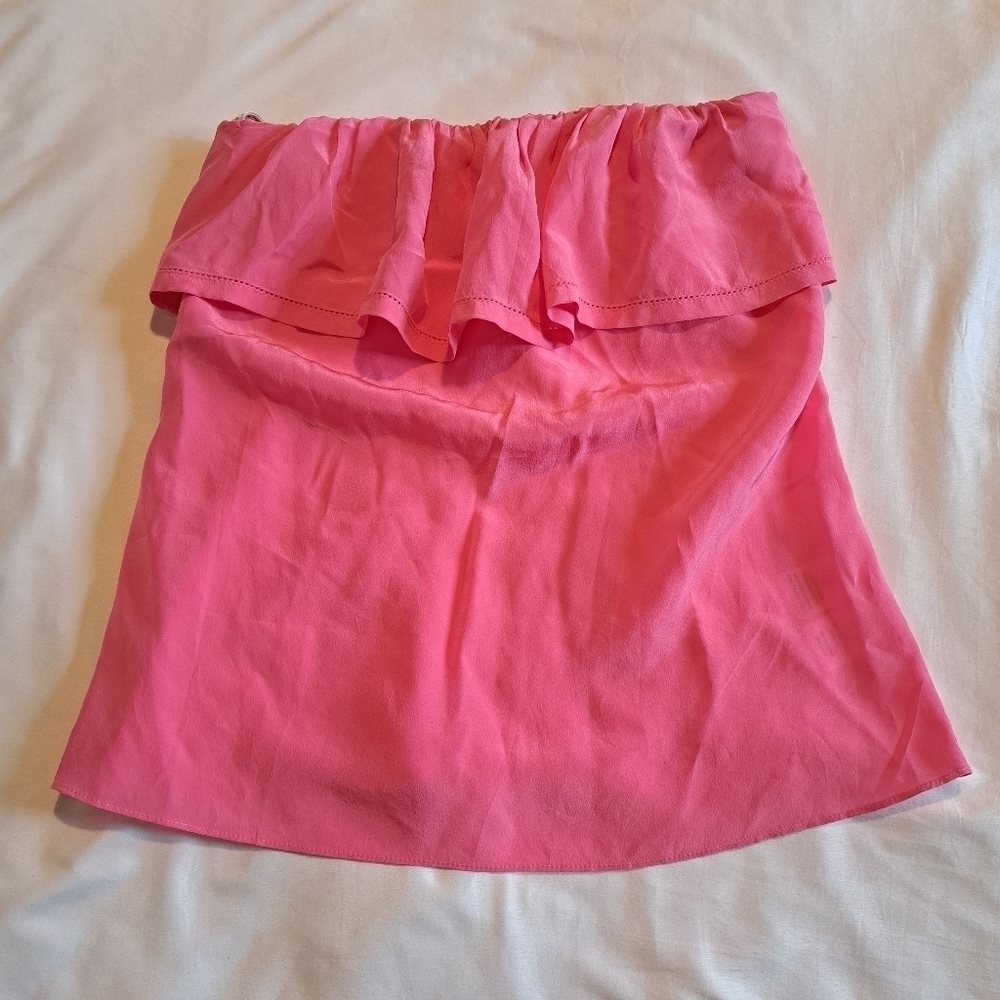 Lilly Pulitzer women's Ginny XXS pink silk shirt